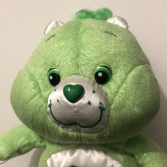 CARE BEARS- GOOD LUCK SHAMROCK 8 INCH CARE BEAR FROM EARLY 2000’S - Picture 8 of 14